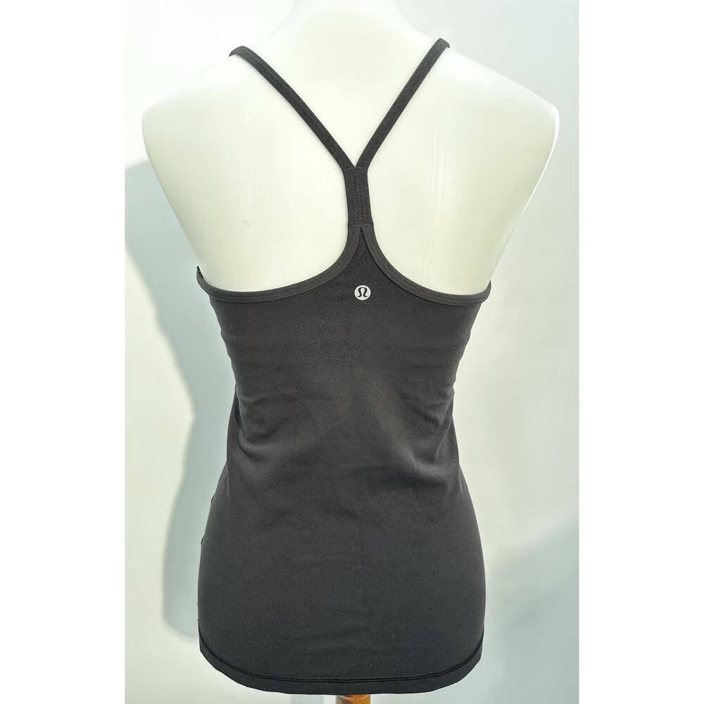 Lululemon Black Racerback Tank Top Built In Bra Athletic Yoga Womens M Size MFit - Picture 6 of 7